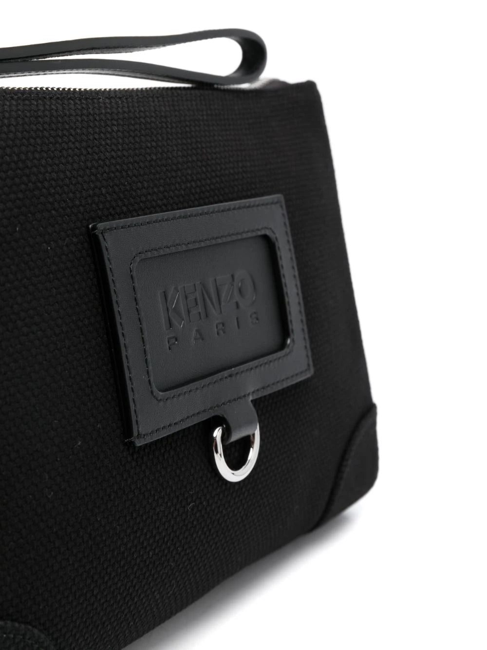 Kenzo logo-debossed canvas clutch bag - Image 4