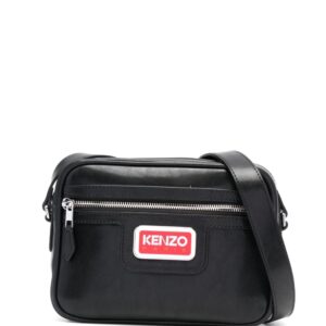 Kenzo logo-plaque zip-up crossbody bag