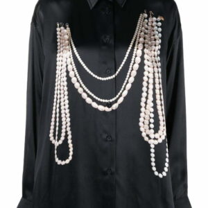 Stella McCartney  pearl-print silk shirt