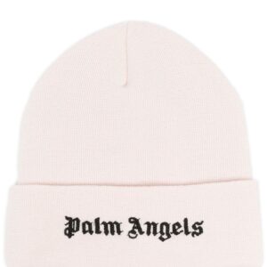 Palm Angels logo-embroidered cotton beanie
