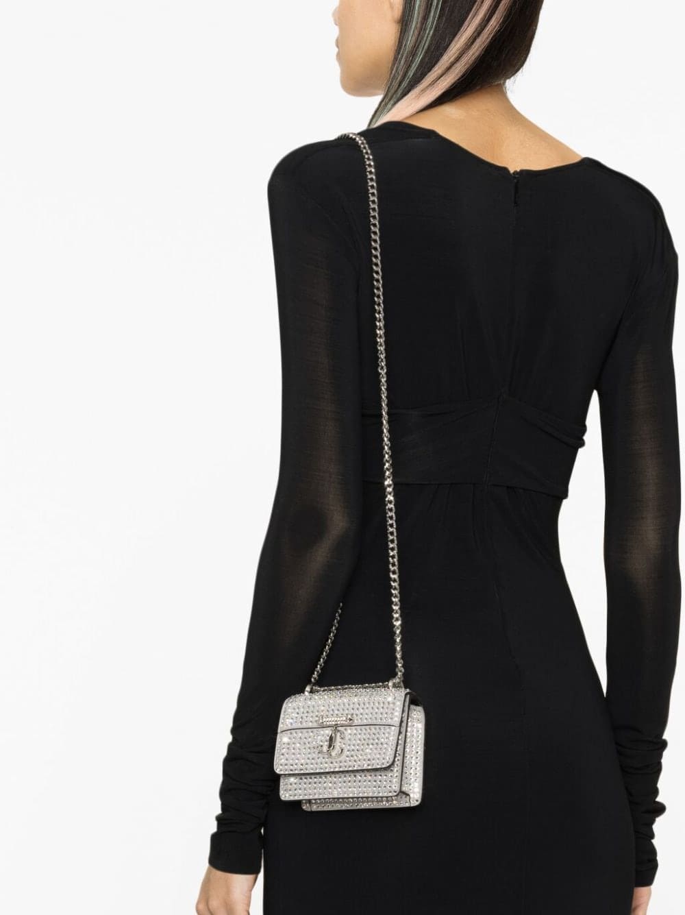 Jimmy Choo Avenue crystal-embellished mini bag - Image 3