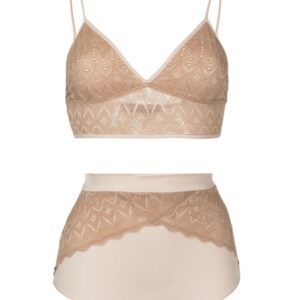 Lethicia Bronstein  lace-panel lingerie set (set of two)