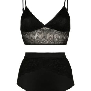 Lethicia Bronstein  lace-panel lingerie set (set of two)