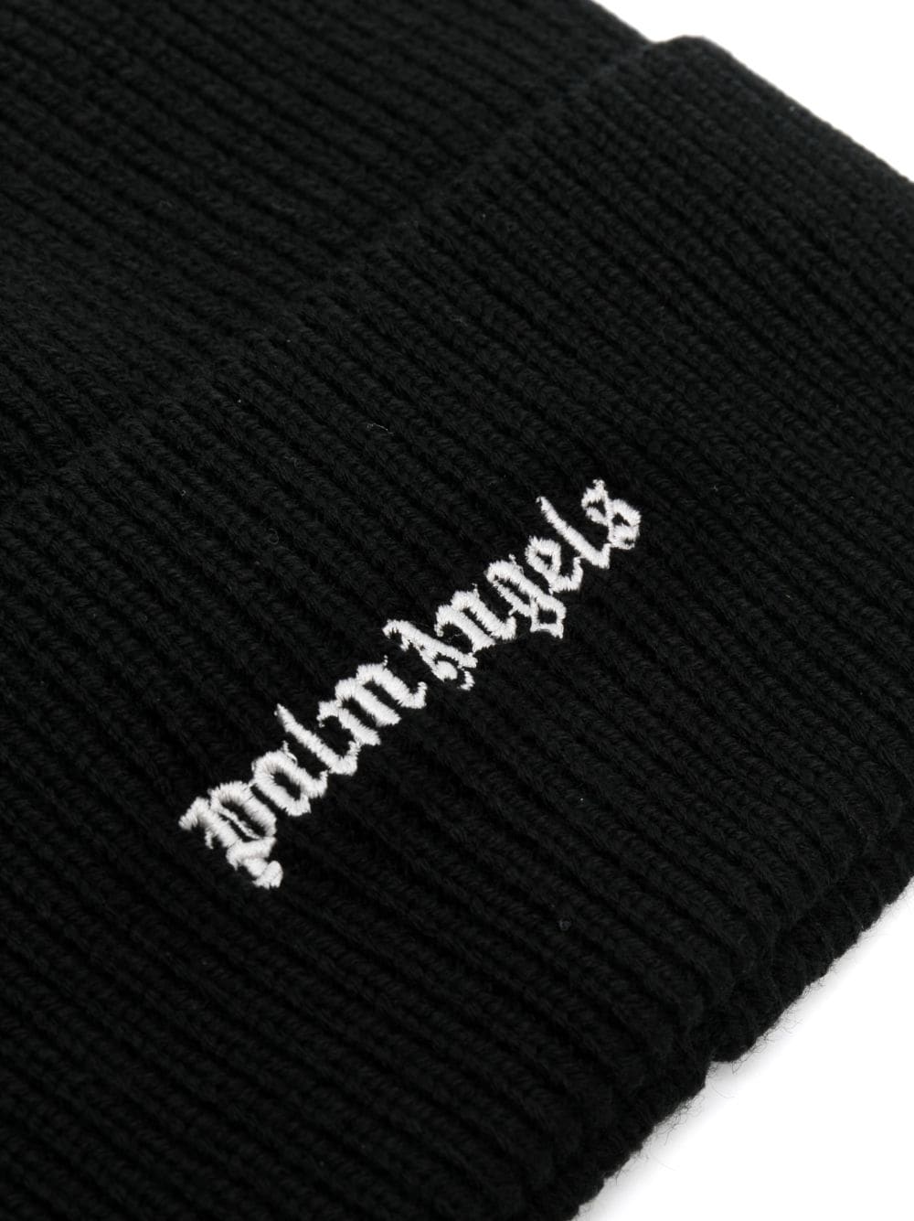 Palm Angels logo-embroidered ribbed-knit beanie - Image 2