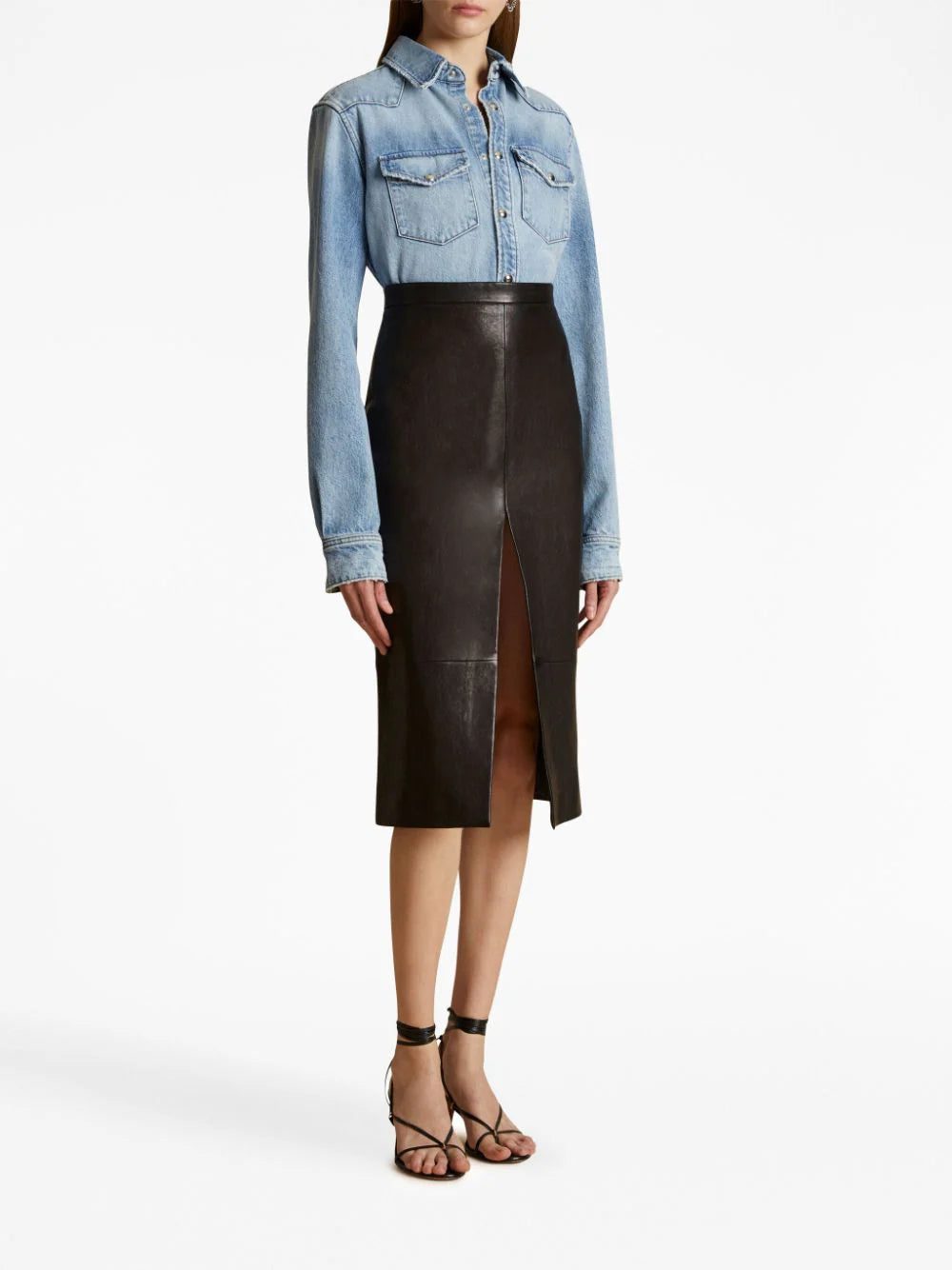 KHAITE Wesley long-sleeve denim shirt - Image 2