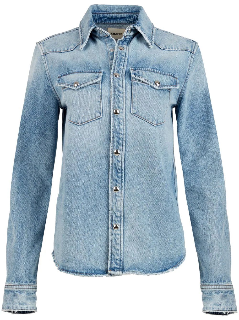 KHAITE Wesley long-sleeve denim shirt
