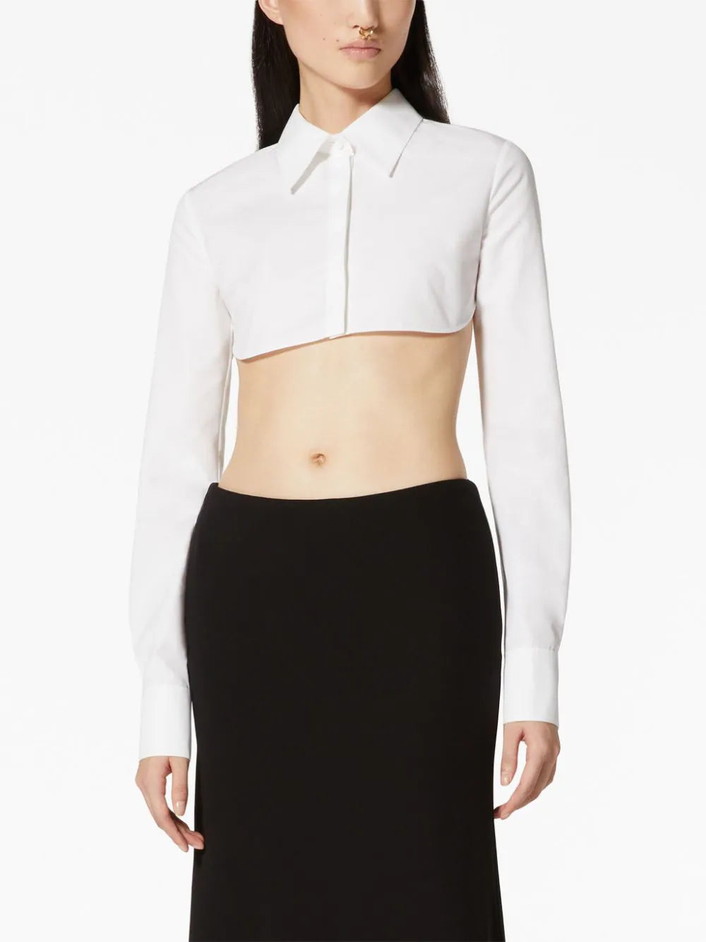 Valentino Garavani Compact Popeline cropped shirt - Image 3