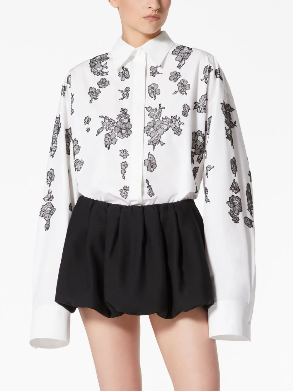 Valentino Garavani Compact Popeline embroidered-detail shirt - Image 3