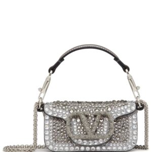 Valentino Garavani micro Locò rhinestone-embellished chain bag