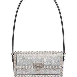 Valentino Garavani Rockstud23 E/W embroidered shoulder bag