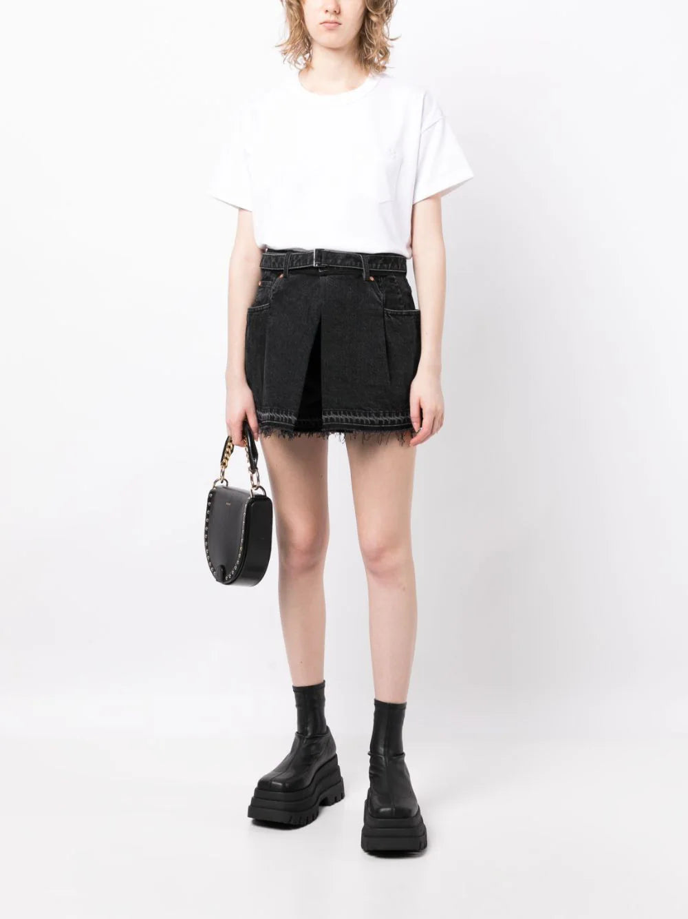 sacai s logo-embroidered cotton shirt - Image 2