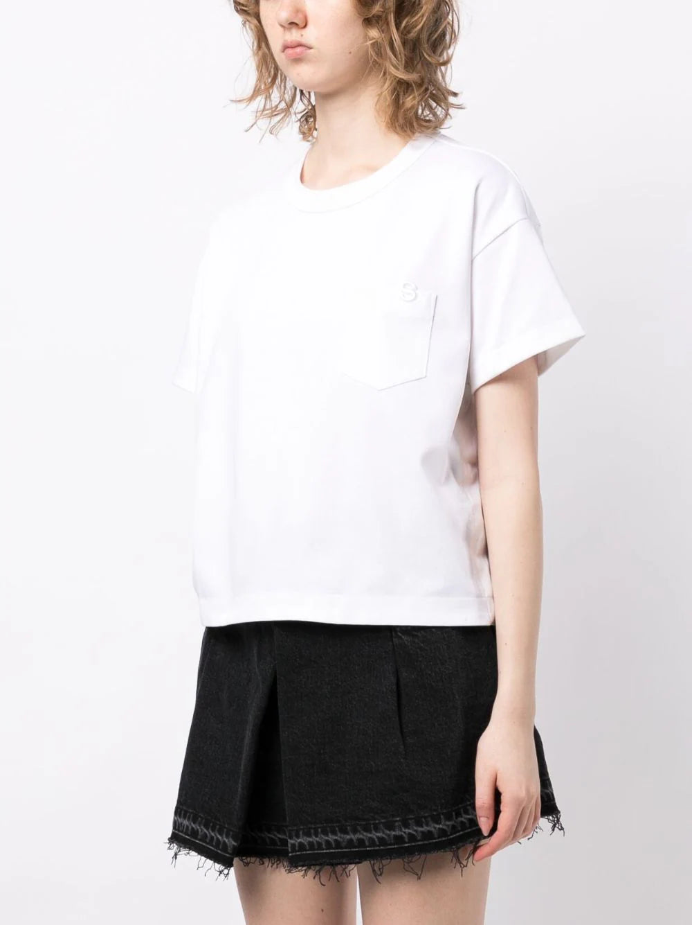 sacai s logo-embroidered cotton shirt - Image 3