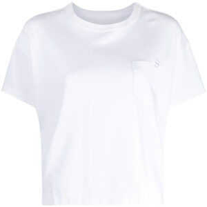 sacai  s logo-embroidered cotton shirt