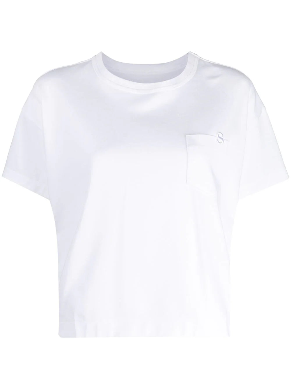 sacai s logo-embroidered cotton shirt