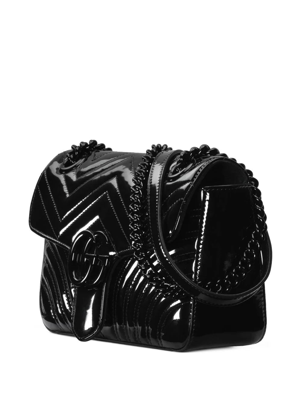 Gucci small GG Marmont patent-leather shoulder bag - Image 3