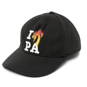 Palm Angels logo-print cotton cap