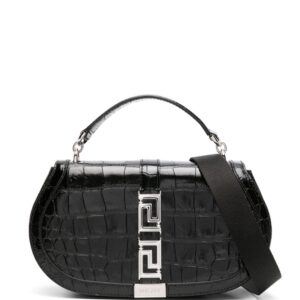 Versace Greca Goddess crocodile-embossed shoulder bag