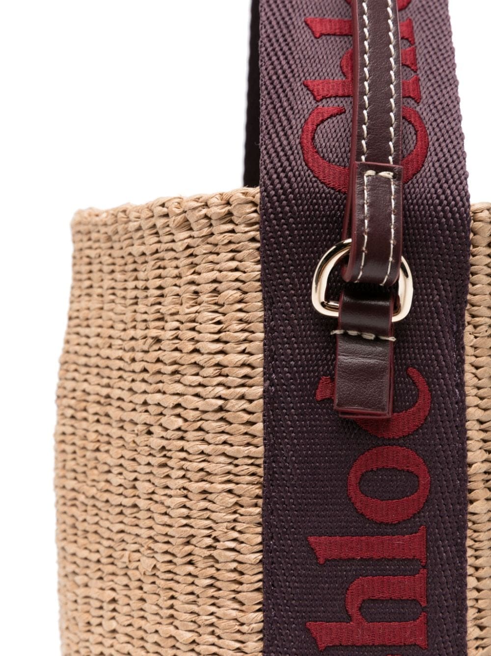 Chloé small Woody logo-print tote bag - Image 4