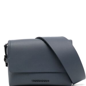 Troubadour Ki logo-lettering leather crossbody bag