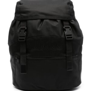 Saint Laurent logo-embroidered padded backpack