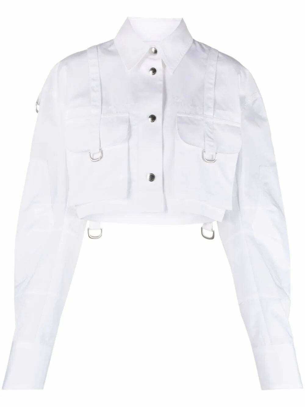 Off-White Co Cargo cropped cotton shirt