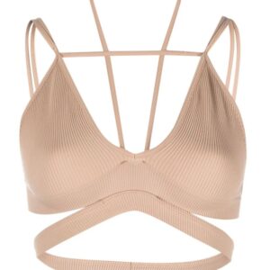 ANDREĀDAMO  ribbed cut-out bra
