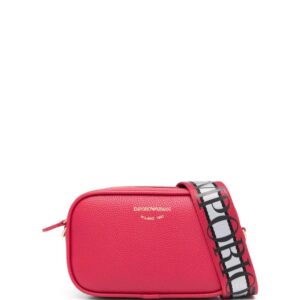 Emporio Armani  logo-strap pebbled shoulder bag