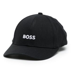 BOSS logo-embroidered cotton cap