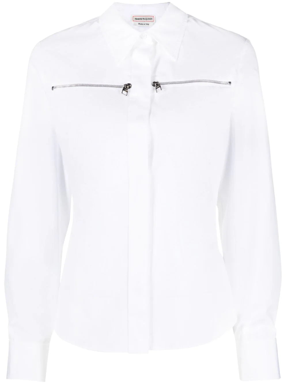 Alexander McQueen zip-embellished cotton shirt