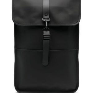 Rains logo-engraved foldover-top backpack