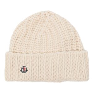 Moncler logo-patch cashmere-blend beanie