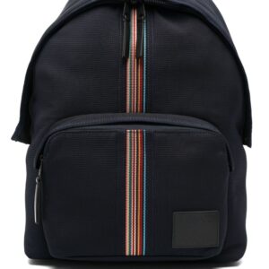 Paul Smith rainbow-stripe logo-patch backpack