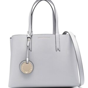 Emporio Armani logo-stamp grained tote bag