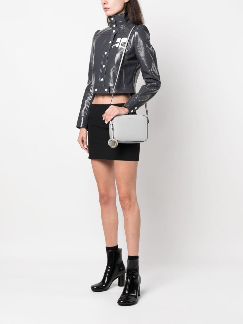 Emporio Armani logo-print grained crossbody bag - Image 2