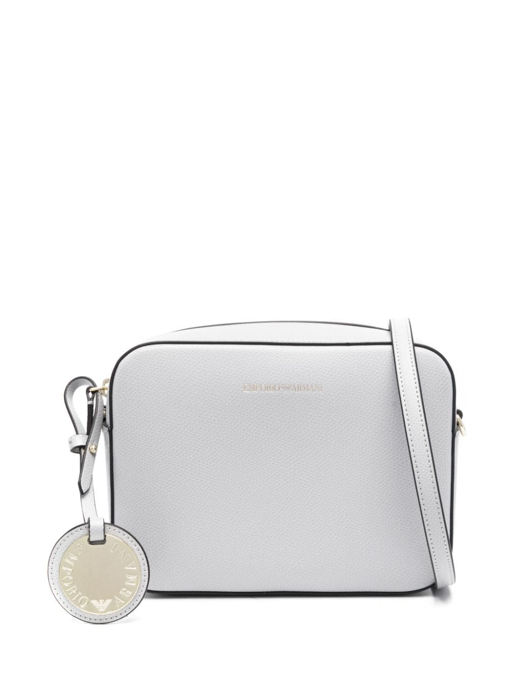 Emporio Armani logo-print grained crossbody bag