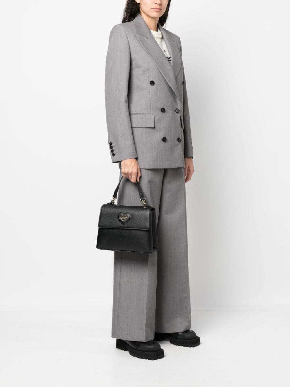 Love Moschino heart-motif textured tote bag - Image 2