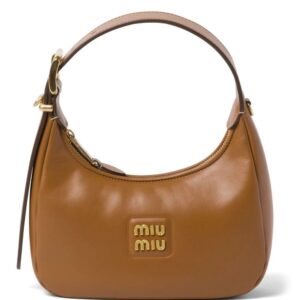 Miu Miu logo-plaque leather shoulder bag