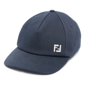 FENDI logo-plaque cotton baseball cap