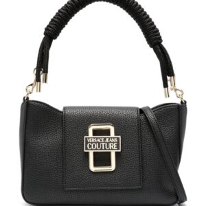 Versace Jeans Couture macramé-handle logo tote bag