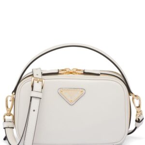 Prada triangle-logo leather shoulder bag