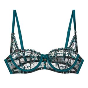 Fleur Du Mal tweed-detail moulded cup bra