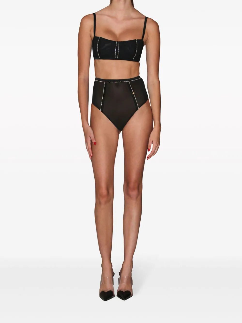 Fleur Du Mal Brilliant rhinestone-embellished boned bralette - Image 2