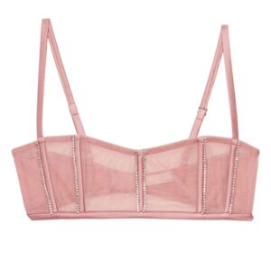 Fleur Du Mal Brilliant crystal-embellished boned bralette