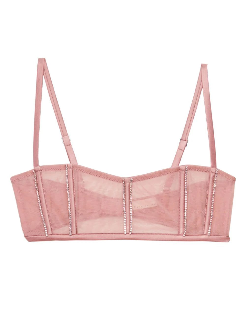 Fleur Du Mal Brilliant crystal-embellished boned bralette