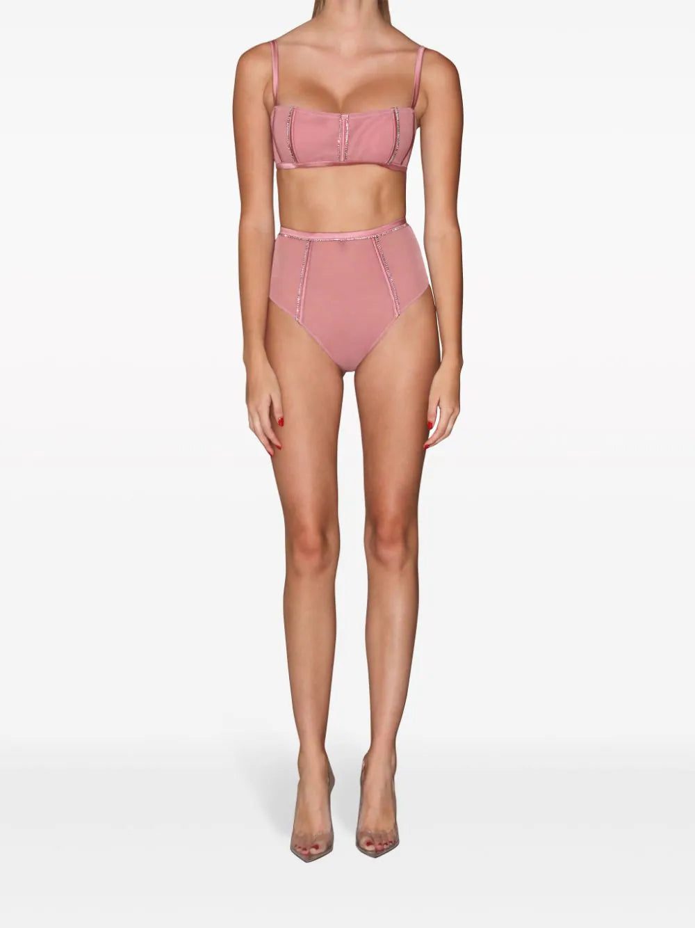 Fleur Du Mal Brilliant crystal-embellished boned bralette - Image 3