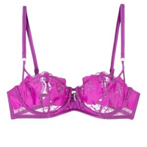 Fleur Du Mal Rose logo-embroidered balconette bra