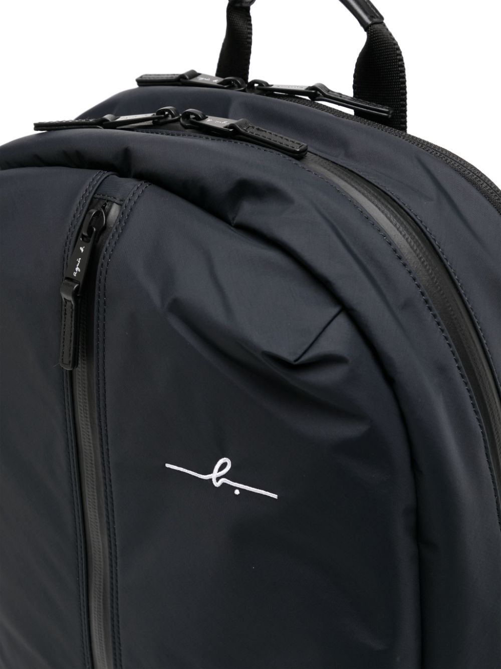 agnès b. engraved-logo plain backpack - Image 4