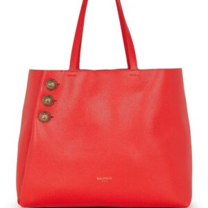 Balmain Emblème leather tote bag