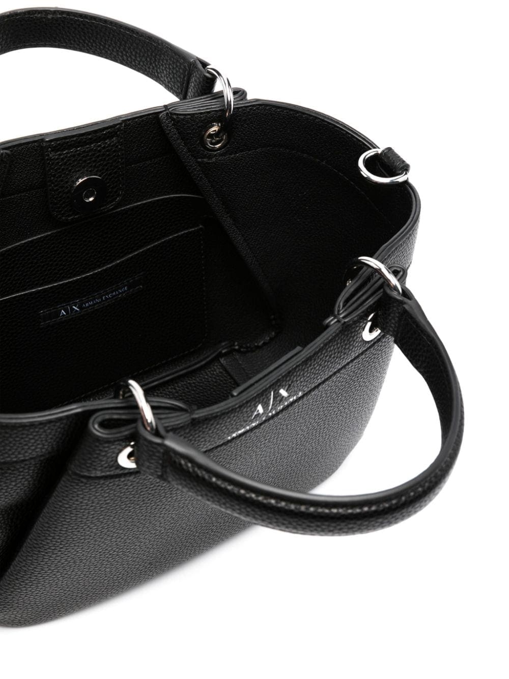 Armani Exchange logo-debossed grained-texture tote bag - Image 5