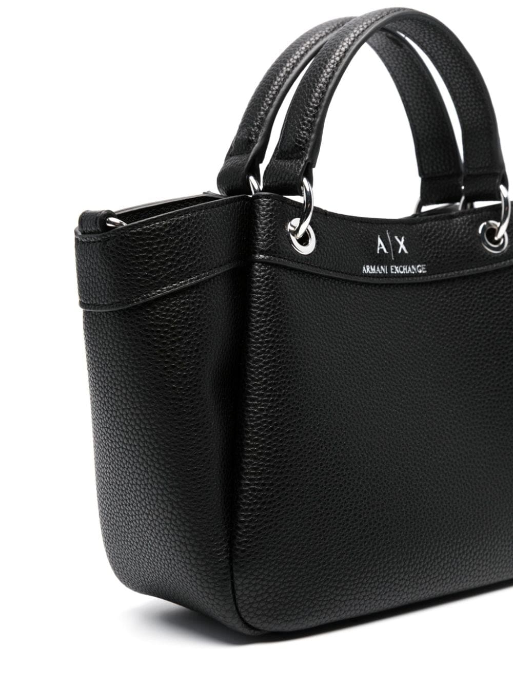 Armani Exchange logo-debossed grained-texture tote bag - Image 4